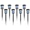14.25" Black Lantern Style Solar Powered LED Pathway Markers, 8ct.